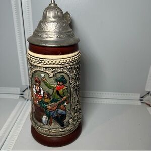 ALT GRENZAU 1894 WESTERN GERMANY LIDDED BEER STEIN